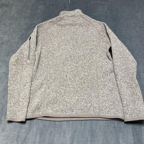 Patagonia Worn Wear Better Sweater Womens Medium Heather Gray Fleece Jersey Trim - Picture 12 of 16